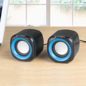 YEEZE A1 Multimedya USB2.0 Masaüstü Mini Bilgisayar ve Dizüstü Hoparlör Siyah Mavi - 1