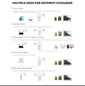 PIX-LINK LV-WR09 300Mbps WiFi Menzil Genişletici Tekrarlayıcı Mini Router UK Priz - 7
