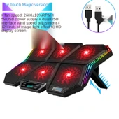 Coolcold RGB Altı Fanlı Ayarlanabilir Dizüstü Bilgisayar Soğutucu 5V Dokunmatik 12 Senfoni Versiyonu - 2