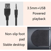 YEEZE A1 Multimedya USB2.0 Masaüstü Mini Bilgisayar ve Dizüstü Hoparlör Siyah Mavi - 4