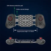 Mocute 060 Siyah Çift Joystick Bluetooth Oyun Kumandası Android ve IOS 13.4 ve Üzeri - 6