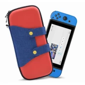 Nintendo Switch Konsol Taşıma Çantası Kırmızı 10 Kartlık - 6