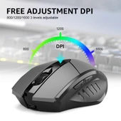 Inphic A1 6 Tuşlu 1000 1200 1600 DPI Kablosuz Mekanik Oyun Mouse Siyah Bluetooth 40 ve 50 Destekli - 6