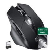 Inphic A1 6 Tuşlu 1000 1200 1600 DPI Kablosuz Mekanik Oyun Mouse Siyah Bluetooth 40 ve 50 Destekli - 1