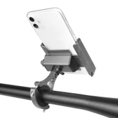 CYCLINGBOX Alüminyum Alaşımlı Bisiklet Telefon Tutucu Gidon Montajlı Titanyum Renk - 2
