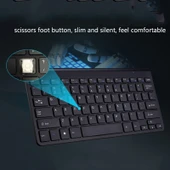 USB Mini Kablosuz Klavye ve Mouse Seti Rose Gold - 4