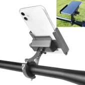 CYCLINGBOX Alüminyum Alaşımlı Bisiklet Telefon Tutucu Gidon Montajlı Titanyum Renk - 1