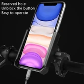 CYCLINGBOX Alüminyum Alaşımlı Bisiklet Telefon Tutucu Gidon Montajlı Titanyum Renk - 8