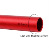 Litepro Dağ Bisikleti Katlanabilir Düz Gidon 580mm Kırmızı - 3