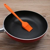 Kırmızı Silikon Fırça Mutfak Barbekü Yağlama Fırçası 21cm - 4