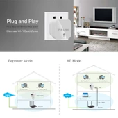 PIXLINK WR12 300Mbps WiFi Sinyal Güçlendirici Tekrarlayıcı EU Priz Tipi - 6