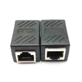 RJ45 Ağ Kablosu Konnektörü Düz Tip 8P8C Korumalı Çift Geçişli Bağlantı Başlığı - 2