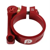 Litepro Kırmızı 41mm Katlanır Bisiklet Sele Borusu Kelepçesi CNC Alüminyum - 1