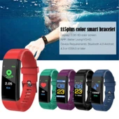 ID115 0 96 inç OLED Ekranlı Akıllı Saat Spor Bileklik Adım Sayar Mavi - 5