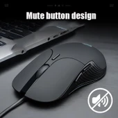 Inphic PB1 Kablolu Sessiz Oyun ve Ofis Mouse Klasik Arka Nefes Işığı 1.5m Kablo - 7