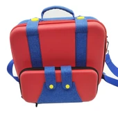 Nintendo Switch Sert Kılıf Dijital Saklama Çantası Kırmızı Mavi Büyük Boy 28x24x13 cm - 1