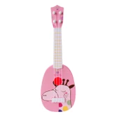 Pembe Zürafa Mini Dört Telli Ukulele Çocuk Müzik Oyuncağı - 2