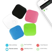 Taşınabilir Mini Kare Bluetooth Akıllı Kayıp Önleyici Anahtarlık Alarm Mavi - 4