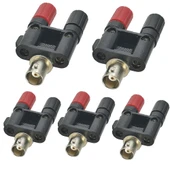 5li BNC Dişi Jakdan Çift Muz Dişi Jak RF Adaptör Koaksiyel Konnektör Siyah - 1