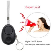 120dB Beyaz LED Işıklı Kişisel Anti-Kayıp ve Kurt Alarmı - 5