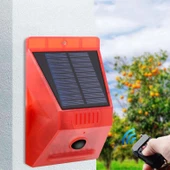 129dB Güneş Enerjili Alarm Lambası İnsan Vücut Algılamalı Uzaktan Kumandalı Çift N911C Model - 5