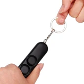2 Adet 120dB Kişisel Savunma Anti-Saldırı Cihazı Çift Hoparlörlü Yüksek Sesli Alarm Anahtarlık Rastgele Renk - 4