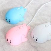 Sevimli Çizgi Film Kablolu Mavi Kız Ofis Ev Dizüstü Mouse - 6