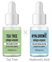 DERMAL 2li Sebum Kontrol Serum Set Sıkılaştırıcı, Sakinleştirici, Nemlendirici, Sebum Dengeleyici Çay Ağacı & Hiyaluronic Asit 17ml*2 - 2