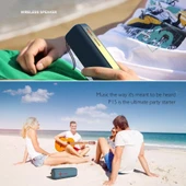 P15 10W Taşınabilir Bluetooth Hoparlör Kırmızı Outdoor Stereo Ses Sistemi TF ve FM Destekli - 12