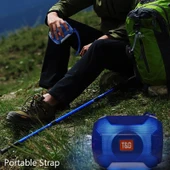 T G TG162 LED Stereo Taşınabilir Bluetooth Hoparlör Mini Kablosuz Subwoofer Yeşil - 7