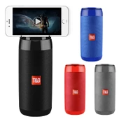T G TG113C Kırmızı Bluetooth Mini Taşınabilir Hoparlör FM Radyo Su Geçirmez Subwoofer Telefon Tutucu Kablosuz - 2
