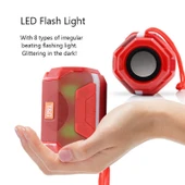 T G TG162 LED Stereo Taşınabilir Bluetooth Hoparlör Mini Kablosuz Subwoofer Yeşil - 3