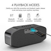 M5 Baykuş Tasarımlı Bluetooth Hoparlör Siyah LED Işıklı Kablosuz FM Radyo TF Kart Destekli - 4