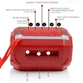 T G TG162 LED Stereo Taşınabilir Bluetooth Hoparlör Mini Kablosuz Subwoofer Yeşil - 2