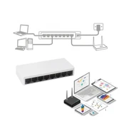 Mini 8 Port 10 100Mbps Hızlı Ethernet Anahtarı - 9