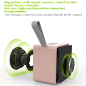 EWA A105 Yüksek Sadakatli Bluetooth Hoparlör Altın Renk Küçük Boy Yüksek Güçlü Bas TWS Teknolojisi TF Kart Destekli - 9