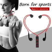 BT313 Manyetik Spor Kablosuz Kulaklık Siyah Mikrofonlu Bluetooth HD Stereo Bas - 8