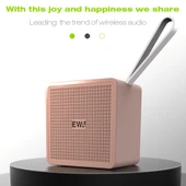 EWA A105 Yüksek Sadakatli Bluetooth Hoparlör Altın Renk Küçük Boy Yüksek Güçlü Bas TWS Teknolojisi TF Kart Destekli - 6