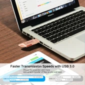 Richwell DXZ128 128GB 3 in 1 USB Flash Bellek Siyah Micro USB 8 Pin USB 30 Uyumlu iPhone ve iOS - 6