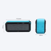 W KING S20 Suya Dayanıklı Bluetooth Hoparlör Yeşil IPX6 NFC FM Radyo - 3