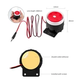 Mini Kablolu Alarm PSTN GSM Kablosuz Ev Güvenlik Sistemi 120 Desibel Siren - 4