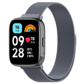 Xiaomi Redmi Watch 3 Active Manyetik Çelik Örgü Saat Kordonu Gri - 1