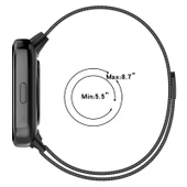 Xiaomi Redmi Watch 3 Active Manyetik Çelik Örgü Saat Kordonu Gri - 7
