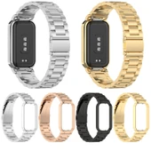 Xiaomi Smart Band 8 Active Paslanmaz Çelik Gümüş Saat Kordonu ve Metal Çerçeve - 5
