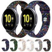 Samsung Gear S2 Classic Spor Silikon Saat Kayışı Beyaz Gökkuşağı Noktalar - 6