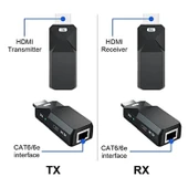 HDMI Uzatıcı 50 Metre Ses Video 1080P Cat5 Cat6 Ethernet Kablo Kayıpsız Sinyal Uzun Mesafe Adaptörü - 7