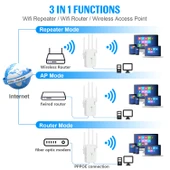 U10 1200Mbps Çift Bantlı WiFi Sinyal Güçlendirici 5G Kablosuz Tekrarlayıcı EU Priz - 7