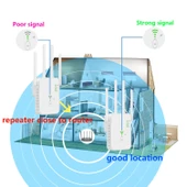 U10 1200Mbps Çift Bantlı WiFi Sinyal Güçlendirici 5G Kablosuz Tekrarlayıcı EU Priz - 6