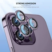 iPhone 13 ve 13 Mini Uyumlu ENKAY AR Yansıma Önleyici Siyah Kamera Lens Koruyucu Tam Film - 3