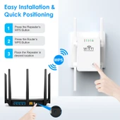 U8 300Mbps Kablosuz WiFi Tekrarlayıcı Genişletici Router WiFi Sinyal Güçlendirici ABD Prizli - 4